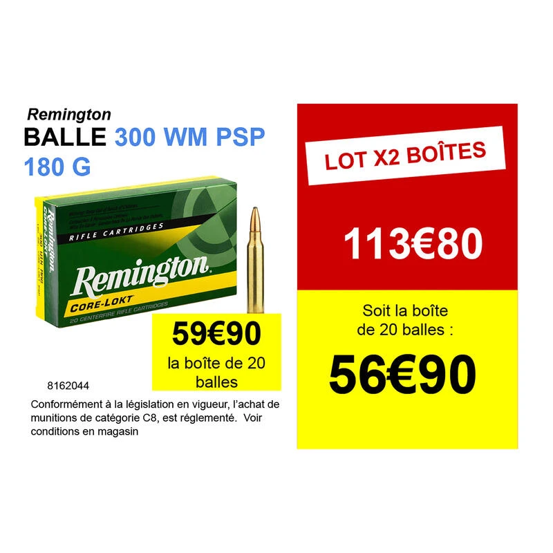 BALLE 300 WM Core Lokt PSP 180G X20 – Image 2