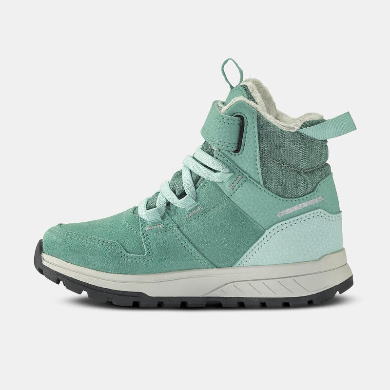 Quechua Chaussures Chaudes Imperméables De Randonnée SH500 Cuir Scratch - Enfant 24-34 – Image 2