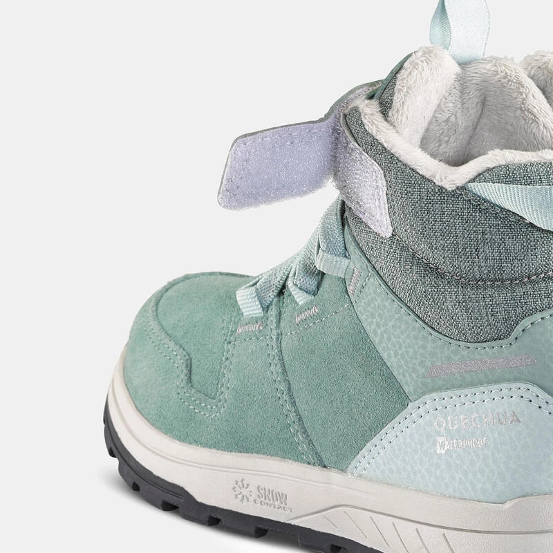 Quechua Chaussures Chaudes Imperméables De Randonnée SH500 Cuir Scratch - Enfant 24-34 – Image 3