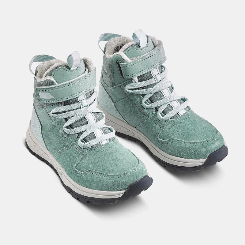 Quechua Chaussures Chaudes Imperméables De Randonnée SH500 Cuir Scratch - Enfant 24-34 – Image 4