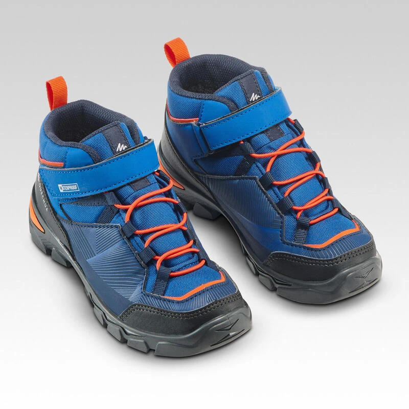 Quechua Chaussures Imperméables De Randonnée -MH120 MID Bleues- Enfant 28 AU 34 Scratch – Image 3