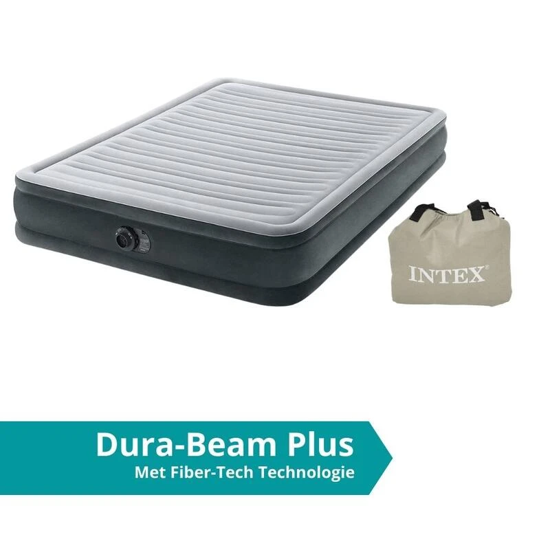 Intex Comfort-Plush 'Queen' - Lit Gonflable - 203x152x33cm - Compris Les Accessoires – Image 2