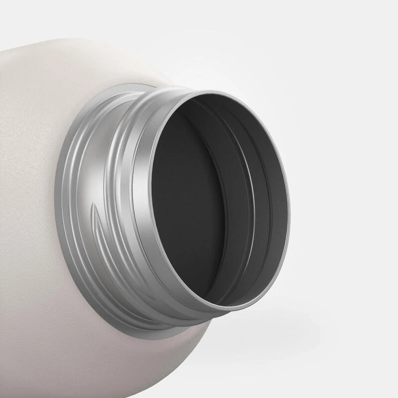 Quechua Gourde Inox 0,6L Avec Bouchon à Vis Pour La Randonnée - Blanc – Image 7