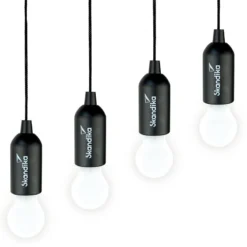 Lampe De Camping Skandika Narvik | Set De 4 Lampes LED, Pull Light, à Piles