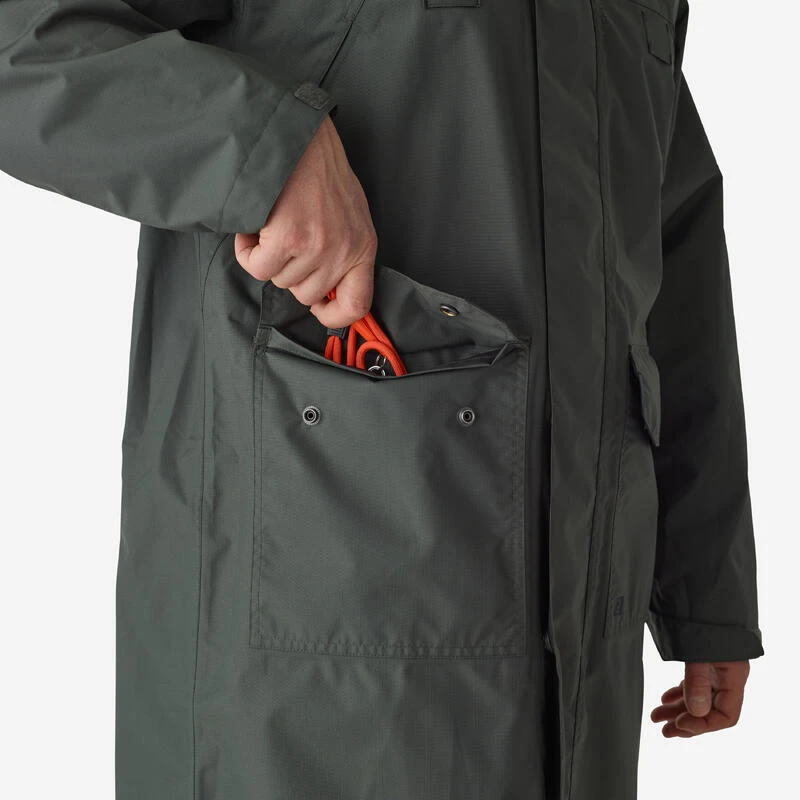 Manteau Long Chasse Imperméable 500 Vert – Image 7