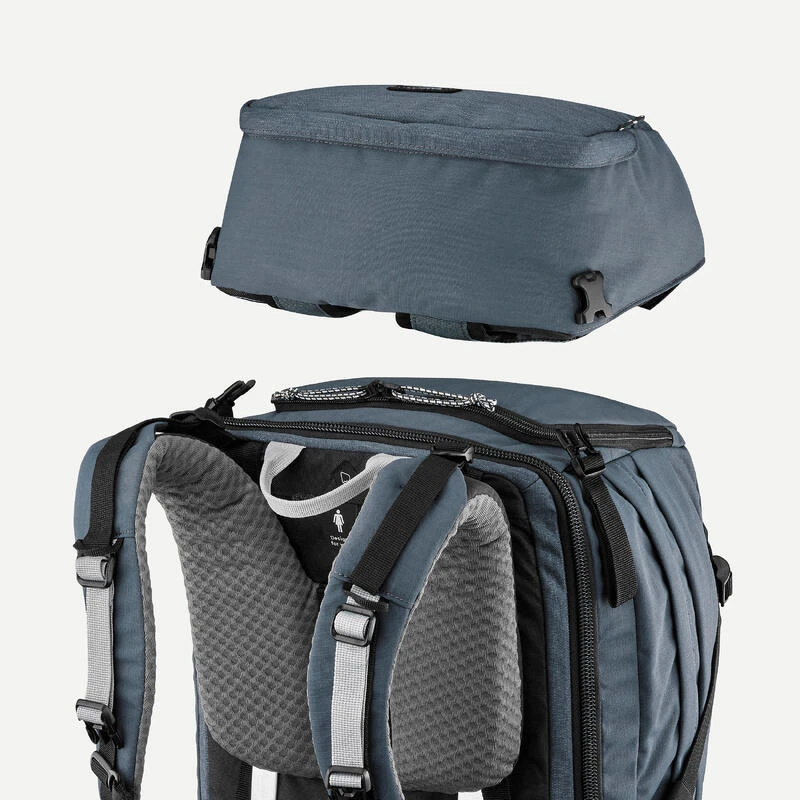 Sac à Dos De Voyage Et Trekking Ouverture Valise 50 + 6 L Femme - Travel 900 – Image 8