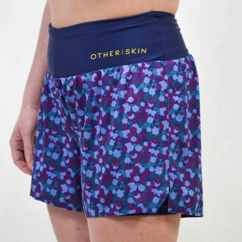 Short Course Ă Pied Femme Bleu Floral Ecoresponsable