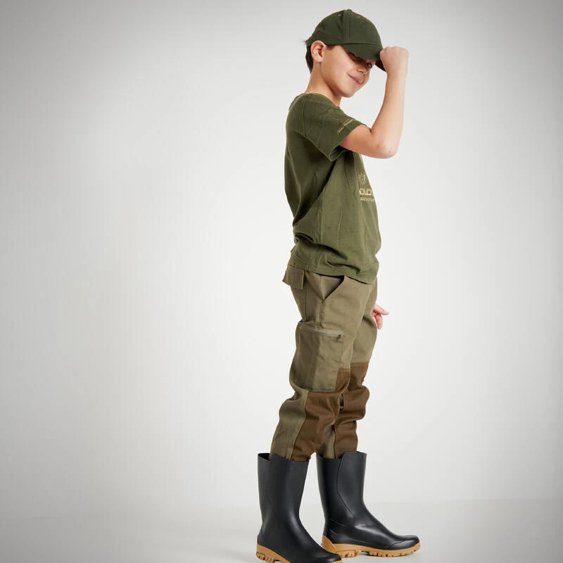 T-SHIRT Manches Courtes Junior 100 Sanglier Vert â Image 6