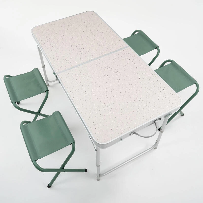 Quechua TABLE DE CAMPING PLIANTE - 4 TABOURETS - 4 À 6 PERSONNES – Image 5