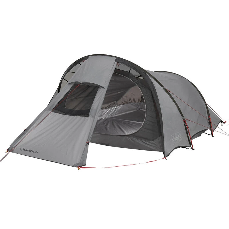 Tente De Trekking Quickhiker Ultralight 3 Personnes Gris Clair